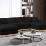 Johanna 127" Linen Textured Fabric Upholstered Sectional