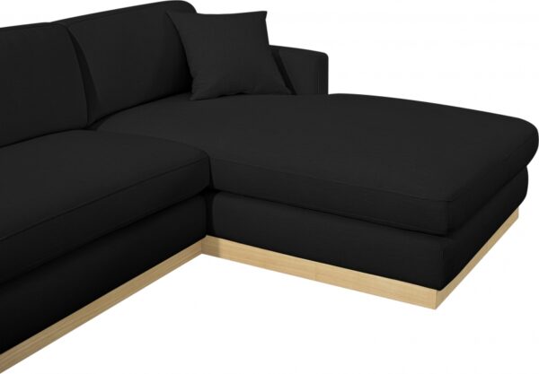 Johanna 127" Linen Textured Fabric Upholstered Sectional
