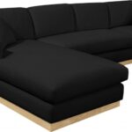 Johanna 127" Linen Textured Fabric Upholstered Sectional