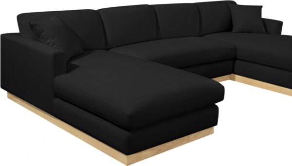 Johanna 127" Linen Textured Fabric Upholstered Sectional
