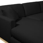Johanna 127" Linen Textured Fabric Upholstered Sectional