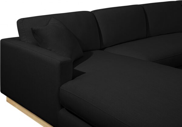 Johanna 127" Linen Textured Fabric Upholstered Sectional