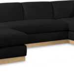 Johanna 127" Linen Textured Fabric Upholstered Sectional