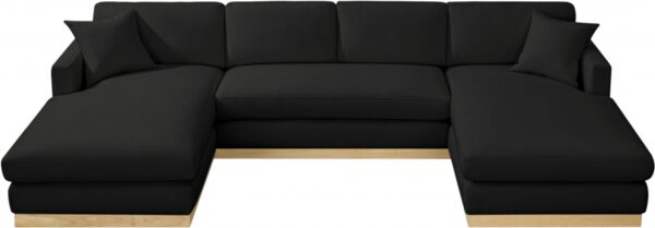 Johanna 127" Linen Textured Fabric Upholstered Sectional