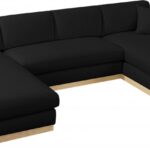 Johanna 127" Linen Textured Fabric Upholstered Sectional