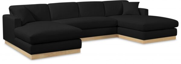 Johanna 127" Linen Textured Fabric Upholstered Sectional