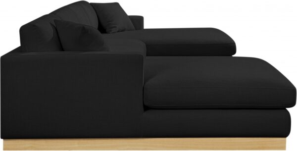 Johanna 127" Linen Textured Fabric Upholstered Sectional