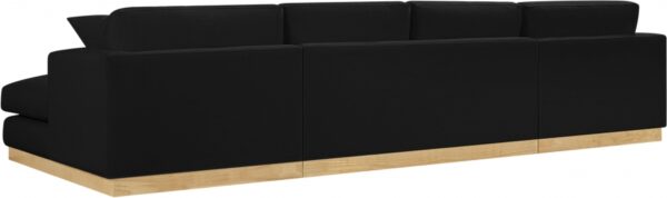 Johanna 127" Linen Textured Fabric Upholstered Sectional
