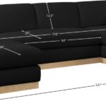 Johanna 127" Linen Textured Fabric Upholstered Sectional