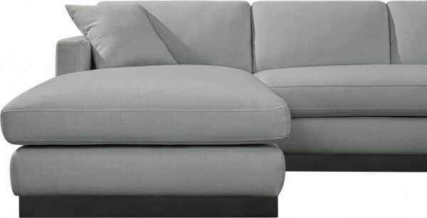 Johanna 127" Linen Textured Fabric Upholstered Sectional
