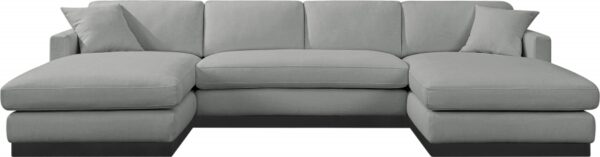 Johanna 127" Linen Textured Fabric Upholstered Sectional