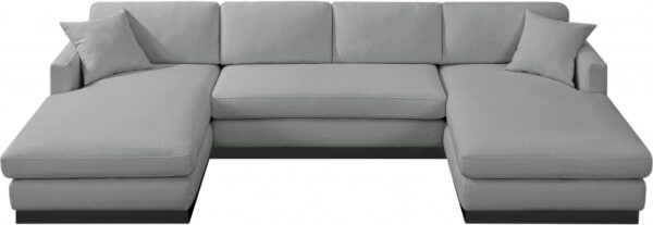Johanna 127" Linen Textured Fabric Upholstered Sectional