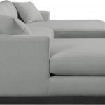 Johanna 127" Linen Textured Fabric Upholstered Sectional