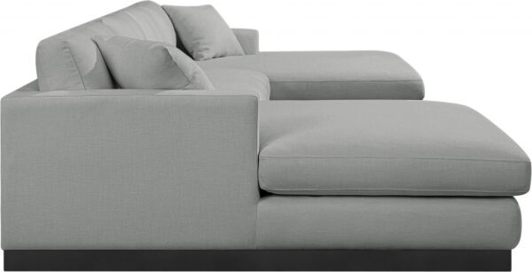 Johanna 127" Linen Textured Fabric Upholstered Sectional