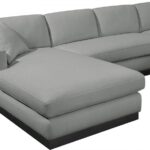 Johanna 127" Linen Textured Fabric Upholstered Sectional