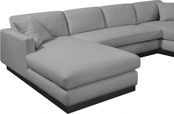 Johanna 127" Linen Textured Fabric Upholstered Sectional