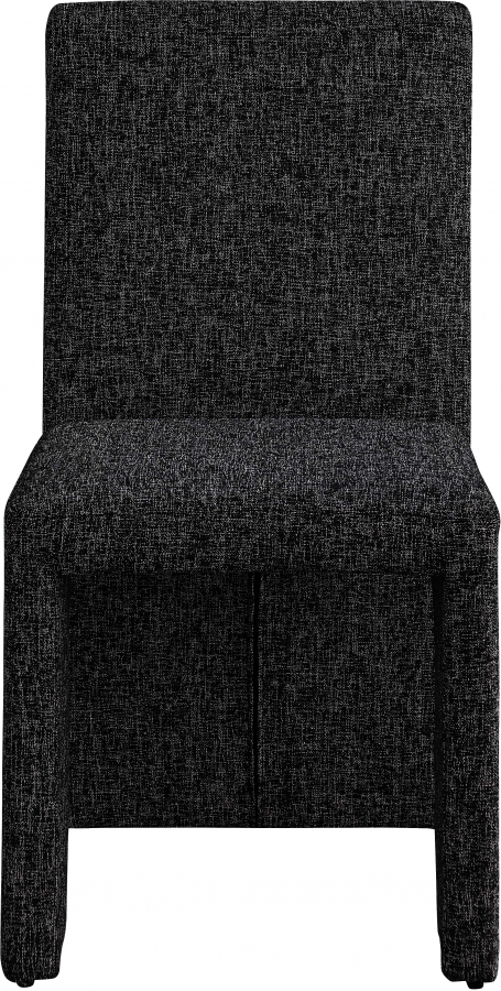 Benson Linen Textured Fabric Upholstered Dining Chair