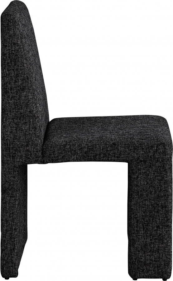 Benson Linen Textured Fabric Upholstered Dining Chair