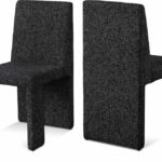 Benson Linen Textured Fabric Upholstered Dining Chair