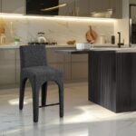 Gramercy Linen Textured Fabric Upholstered Bar / Counter Stools