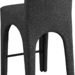 Gramercy Linen Textured Fabric Upholstered Bar / Counter Stools
