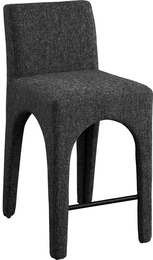 Gramercy Linen Textured Fabric Upholstered Bar / Counter Stools