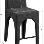Gramercy Linen Textured Fabric Upholstered Bar / Counter Stools