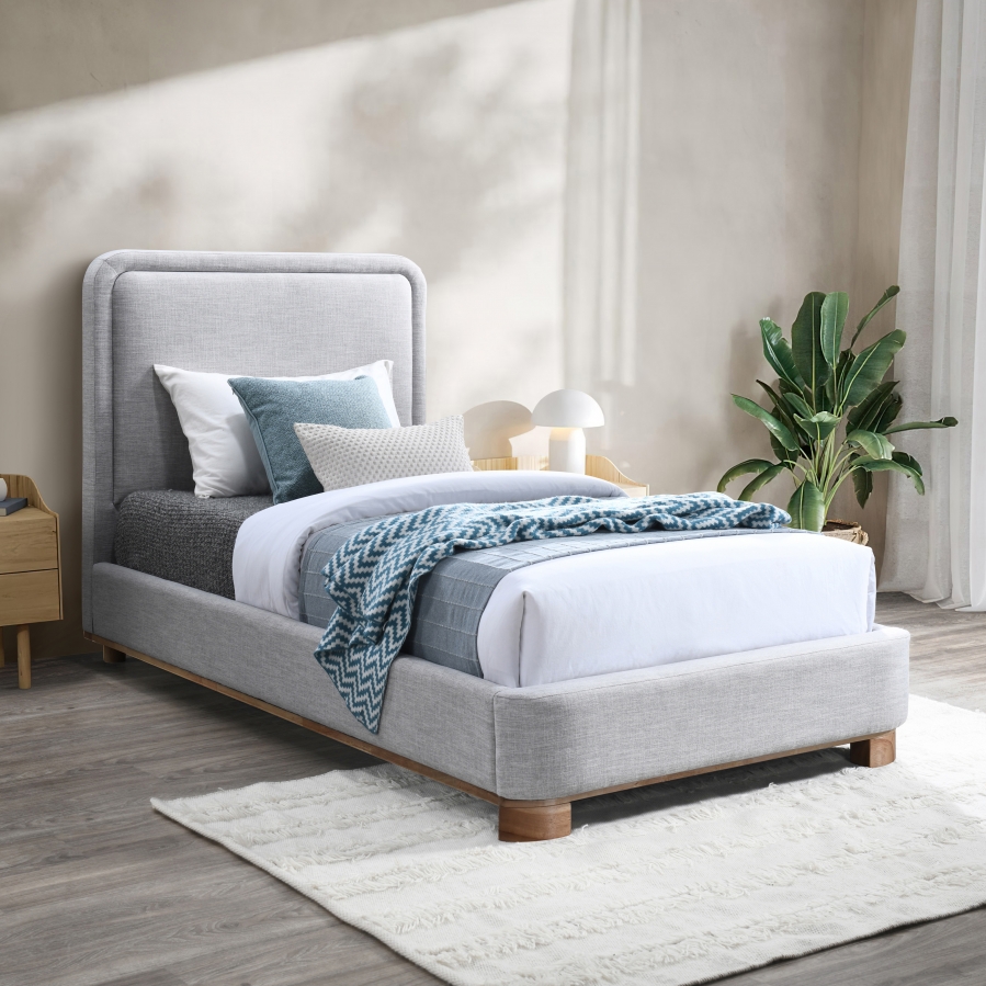 Nolita Linen Textured Fabric Upholstered Bed