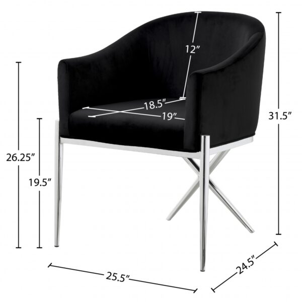 Xavier Velvet Upholstered Dining Chair
