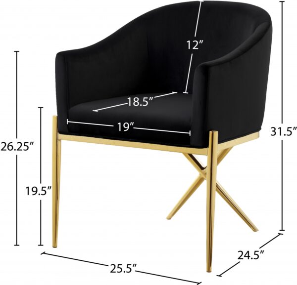 Xavier Velvet Upholstered Dining Chair