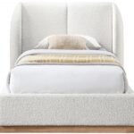 Jardin Boucle Fabric Upholstered Twin Bed