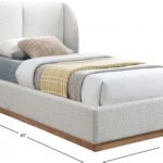 Jardin Boucle Fabric Upholstered Twin Bed