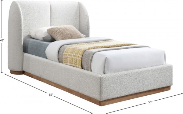 Jardin Boucle Fabric Upholstered Twin Bed