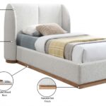 Jardin Boucle Fabric Upholstered Twin Bed