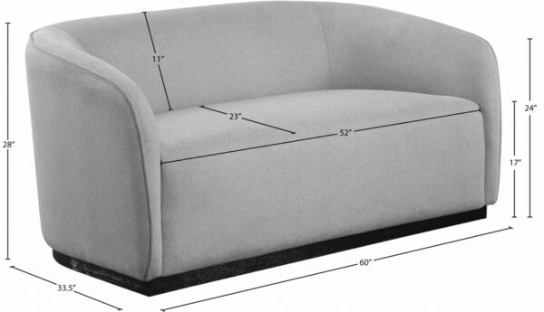 Mylah 60" Fabric Upholstered Loveseat