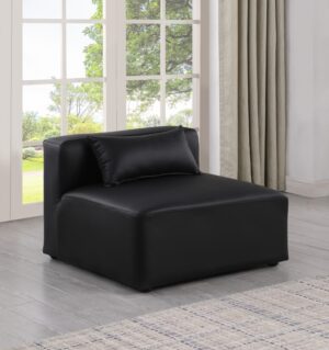 Cube Vegan Leather Armless Modular Chair