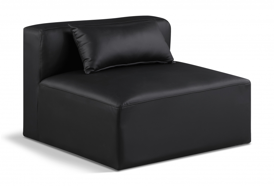 Cube Vegan Leather Armless Modular Chair