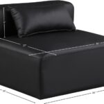 Cube Vegan Leather Armless Modular Chair