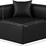 Cube Vegan Leather Corner Modular Chair
