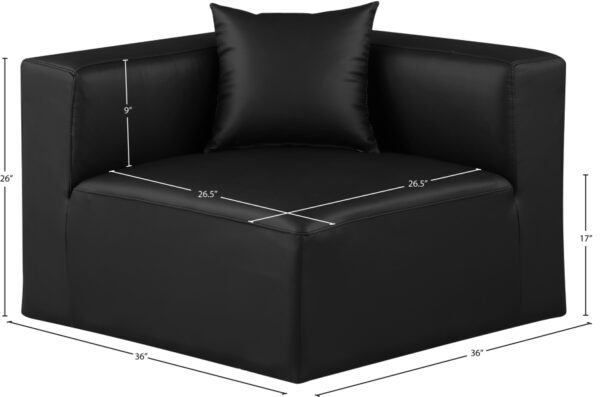 Cube Vegan Leather Corner Modular Chair