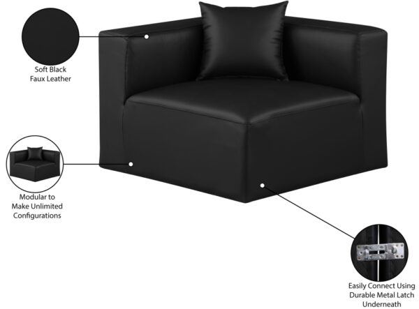 Cube Vegan Leather Corner Modular Chair