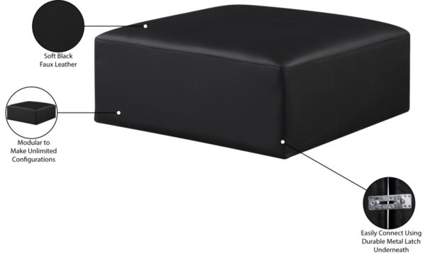 Cube Vegan Leather Modular Ottoman