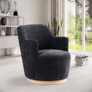 Clarita Chenille Fabric Upholstered Swivel Accent Chair