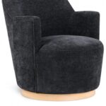 Clarita Chenille Fabric Upholstered Swivel Accent Chair