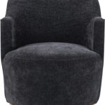 Clarita Chenille Fabric Upholstered Swivel Accent Chair