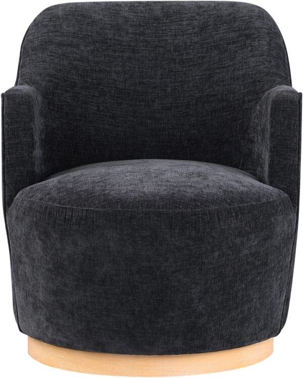 Clarita Chenille Fabric Upholstered Swivel Accent Chair