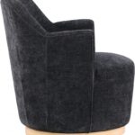 Clarita Chenille Fabric Upholstered Swivel Accent Chair