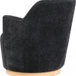 Clarita Chenille Fabric Upholstered Swivel Accent Chair