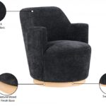 Clarita Chenille Fabric Upholstered Swivel Accent Chair