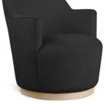Clarita Boucle Fabric Upholstered Swivel Accent Chair